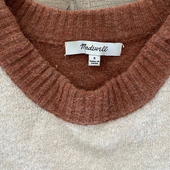 Madewell wool and alpaca color block sweater size small - Picture 3 of 5